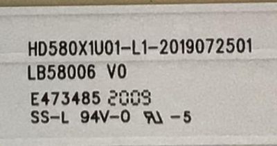 KIT DE LED'S PARA TV HISENSE ( 3 PZ ) / NUMERO DE PARETE HD580X1U01-L1-2019072501 / LB58006 V0 / 1216776 / HE58 A6800814 / PANEL HD580X1U01-L1\S1\GM\ROH / MODELO 58H6570G - Imagen 3